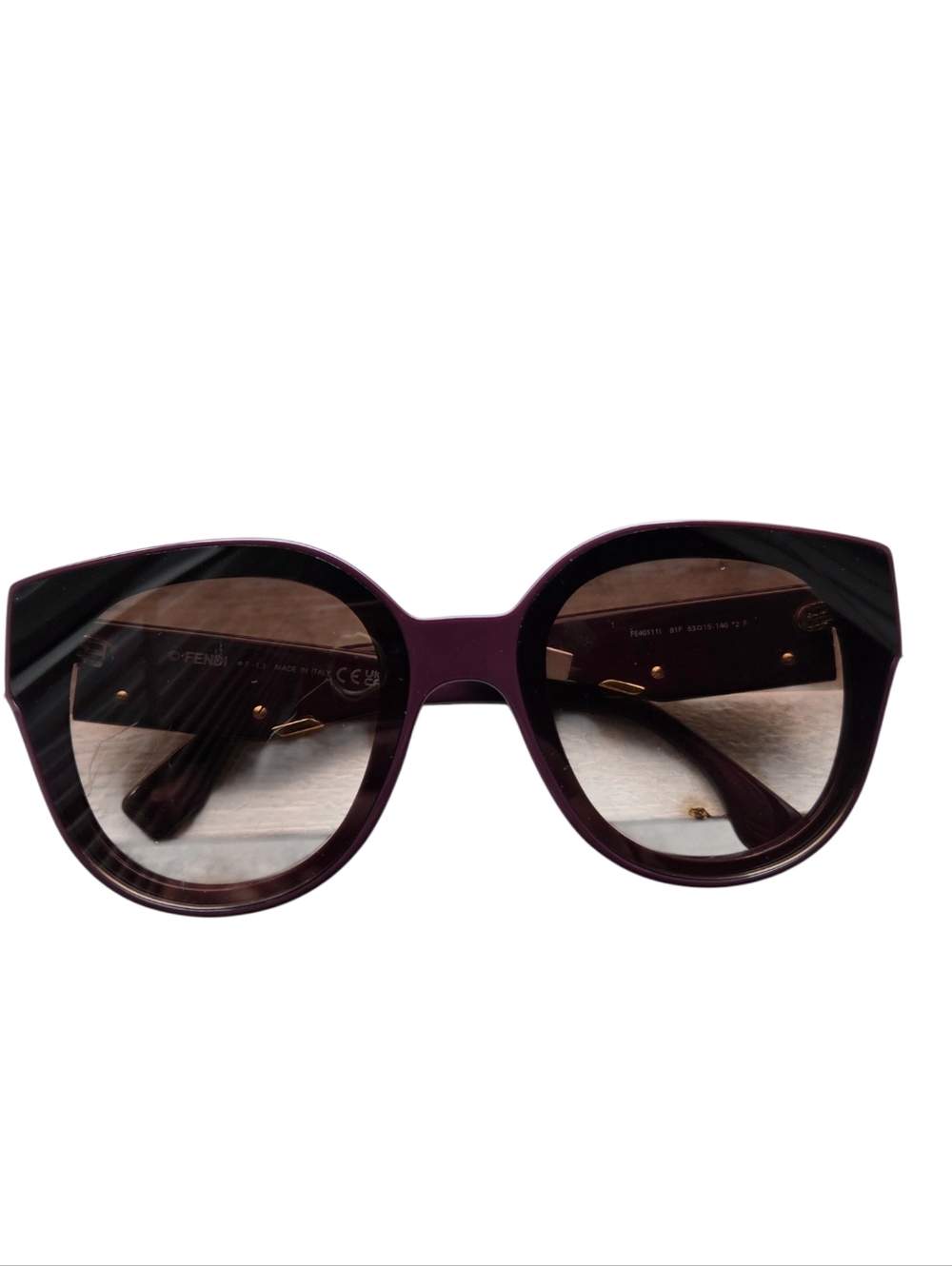Fendi Purple Oversized Cat Eye Sunglasses